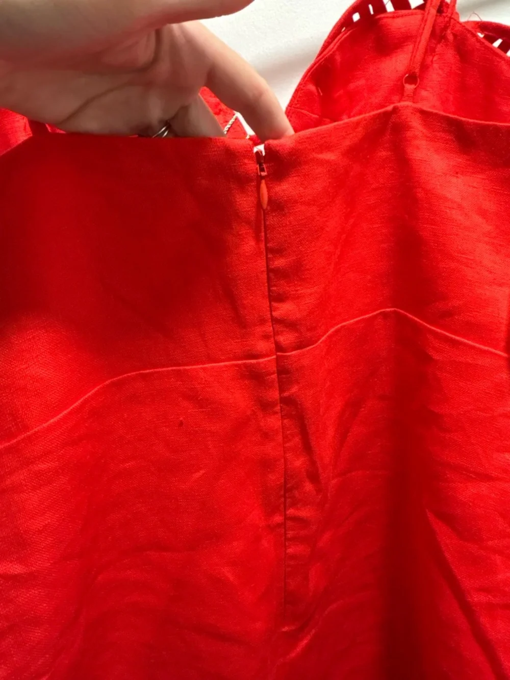 FARM Rio Red Leaf-Applique Spaghetti Strap Mini Dress - Picture 10 of 13